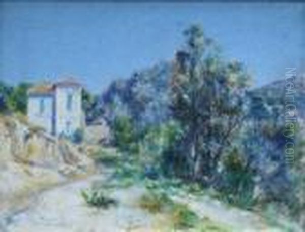 Provencal Landscape Oil Painting by Camille Pissarro