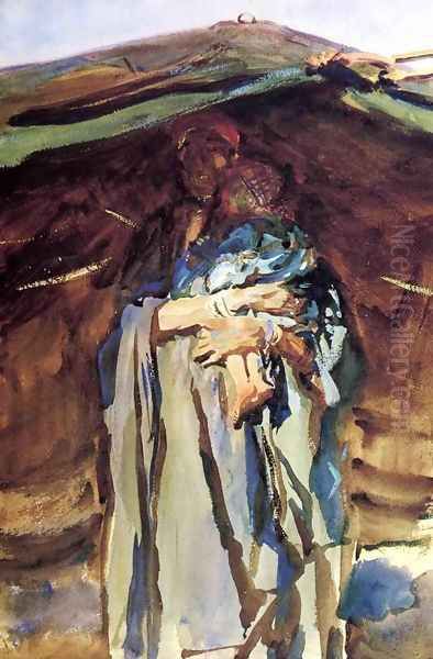 Bedouin Mother Oil Painting by John Singer Sargent