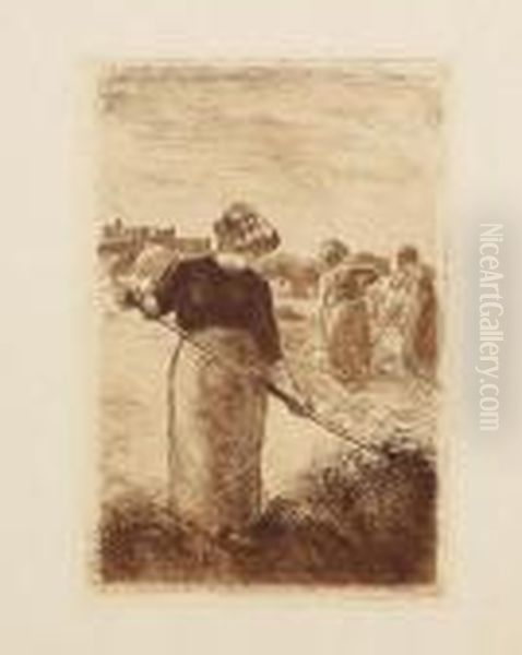 Faneuses Oil Painting by Camille Pissarro