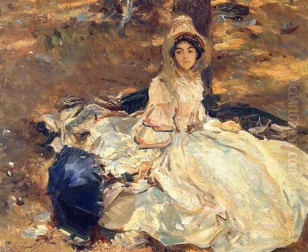 The Pink Dress Oil Painting by John Singer Sargent