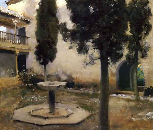 Alhambra, Patio de la Reja Oil Painting by John Singer Sargent