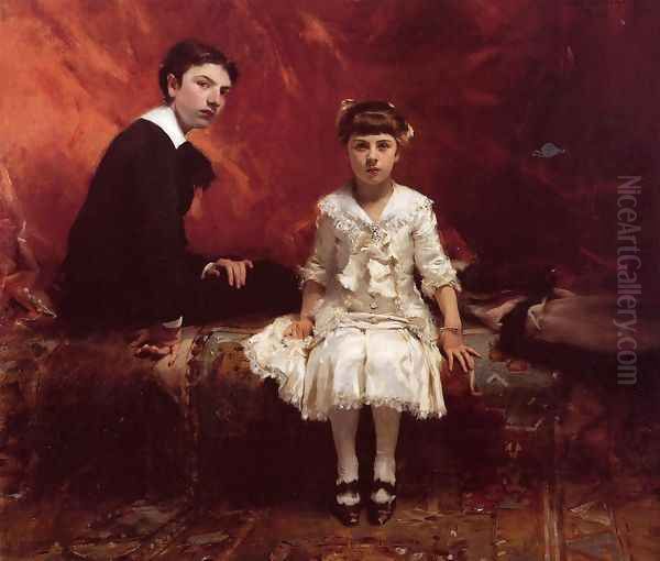 Edouard and Marie-Louise Pailleron Oil Painting by John Singer Sargent