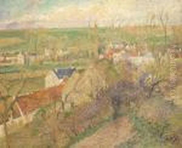 Vue Sur Le Village D'osny Oil Painting by Camille Pissarro