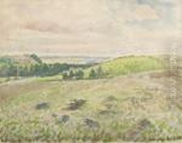 Terrain Laboure, Eragny Oil Painting by Camille Pissarro