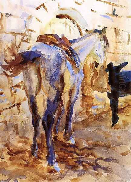 Saddle Horse, Palestine Oil Painting by John Singer Sargent