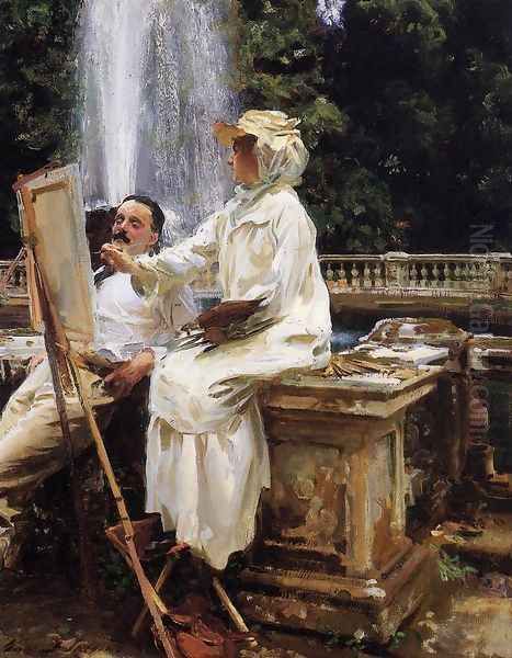 The Fountain, Villa Torlonia, Frascati, Italy Oil Painting by John Singer Sargent