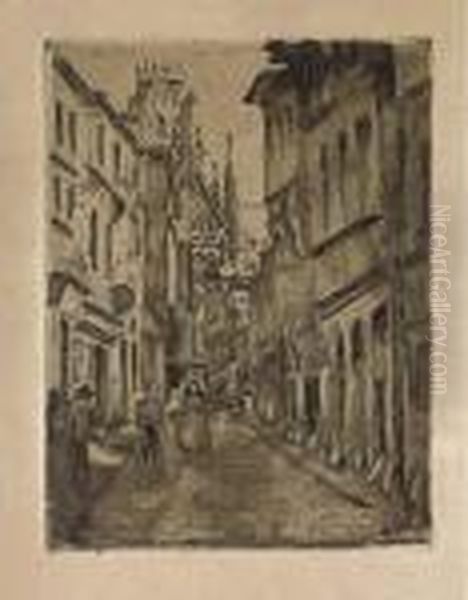 Rue Damiette Oil Painting by Camille Pissarro