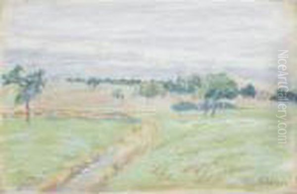 Les Coteaux De Thierceville Oil Painting by Camille Pissarro