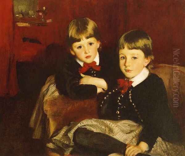 Portrait of Two Children (or The Forbes Brothers) Oil Painting by John Singer Sargent