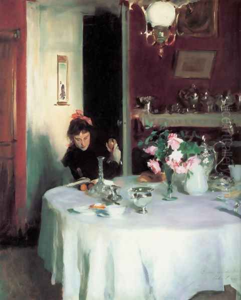 The Breakfast Table Oil Painting by John Singer Sargent