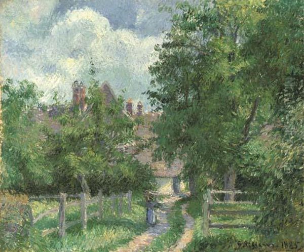 Neaufles-saint-martin Oil Painting by Camille Pissarro