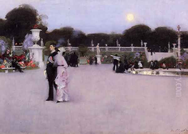 In The Luxembourg Gardens Oil Painting by John Singer Sargent