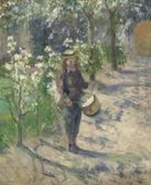 L'enfant Au Tambour Oil Painting by Camille Pissarro