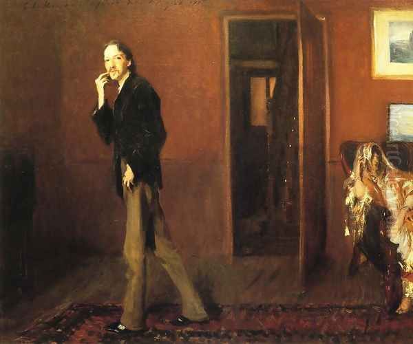 Robert Louis Stevenson and His Wife Oil Painting by John Singer Sargent