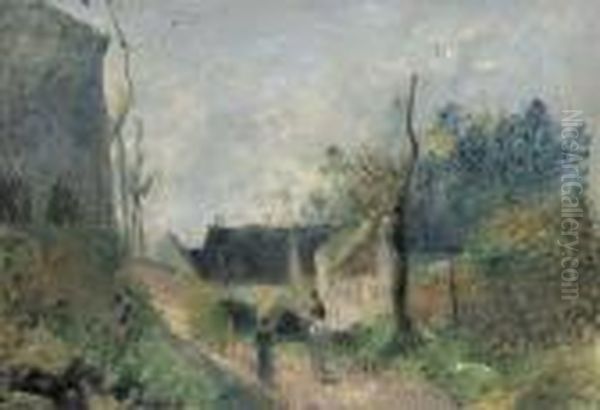 Paysage Au Valhermeil Oil Painting by Camille Pissarro