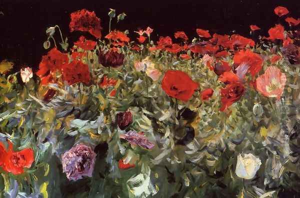 Poppies Oil Painting by John Singer Sargent