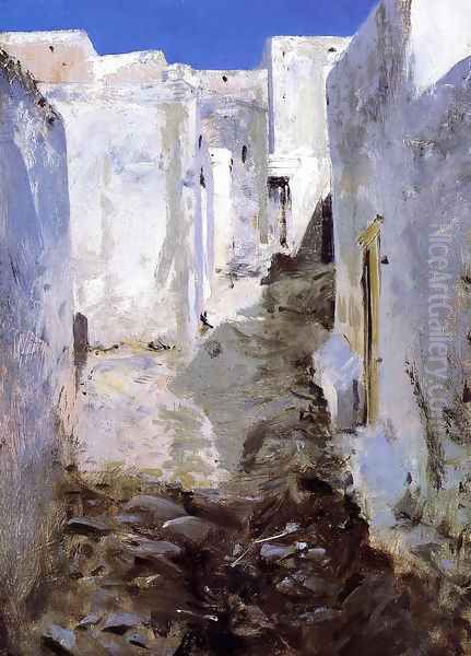 A Street in Algiers Oil Painting by John Singer Sargent