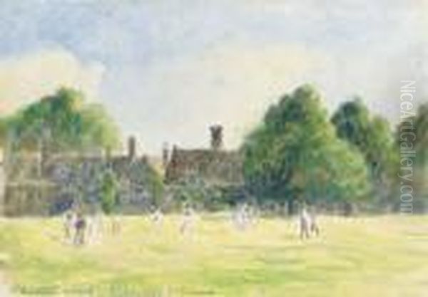 Hampton Court - London Oil Painting by Camille Pissarro