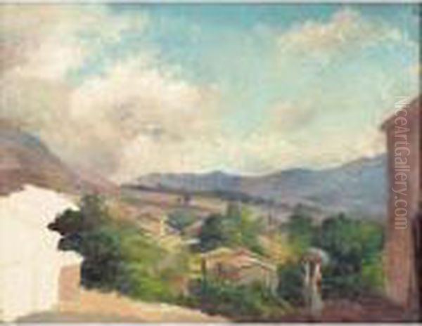 Paysage De Montagne A Saint-thomas, Antilles Oil Painting by Camille Pissarro