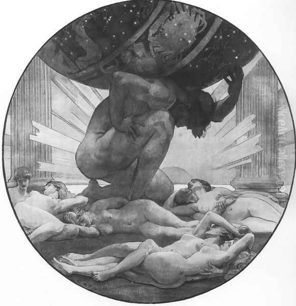 Atlas And The Hesperides Oil Painting by John Singer Sargent