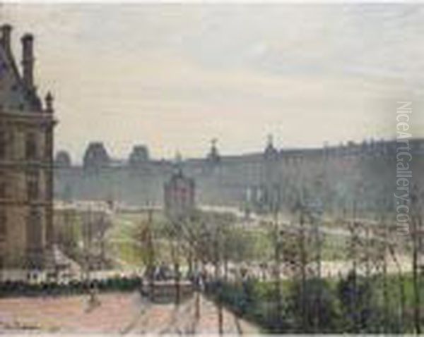 Le Carrousel, Matin D'automne Oil Painting by Camille Pissarro