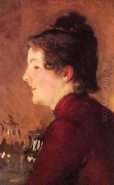 A Portrait Of Violet Oil Painting by John Singer Sargent