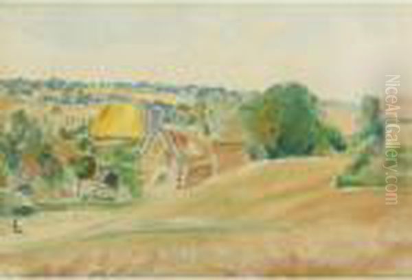 La Cavia, Eragny Oil Painting by Camille Pissarro