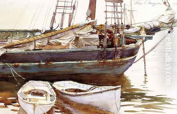 Schooner, Catherine, Somesville, Maine Oil Painting by John Singer Sargent