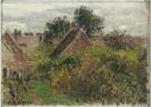 Jardin A Eragny Oil Painting by Camille Pissarro