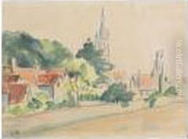 All Saints' Church, Beulah Hill Oil Painting by Camille Pissarro