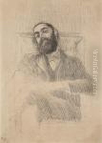 Convalescence (lucien Pissarro) Oil Painting by Camille Pissarro