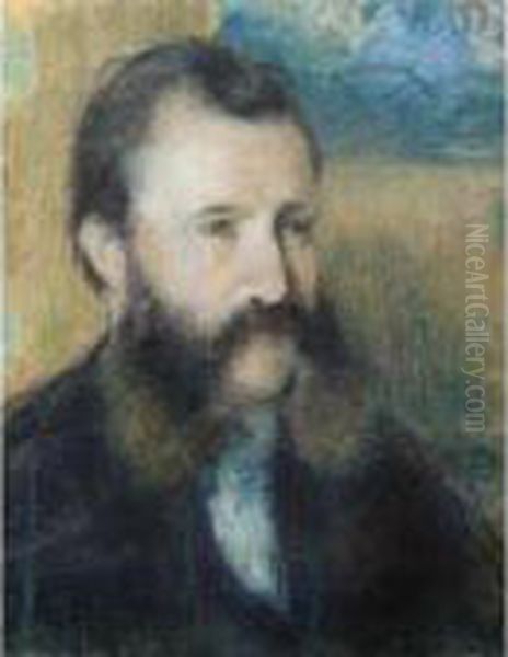 Portrait De Monsieur Louis Estruc Oil Painting by Camille Pissarro