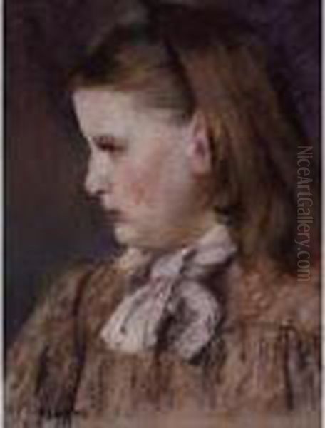 Portrait De Eugenie Estruc Oil Painting by Camille Pissarro