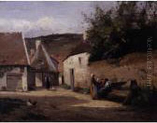 Coin De Village Oil Painting by Camille Pissarro