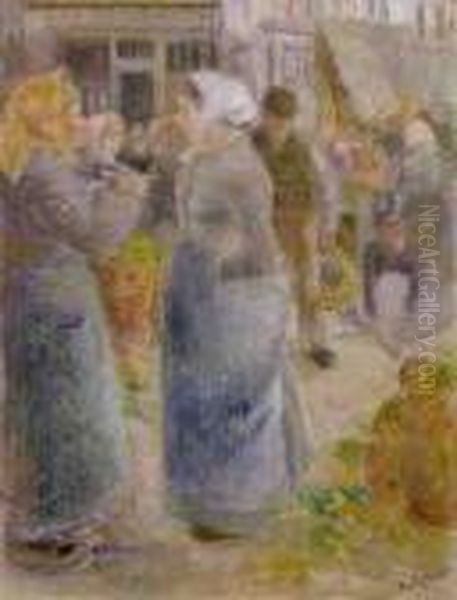 Marche Oil Painting by Camille Pissarro