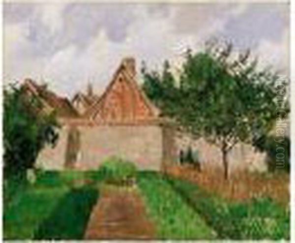 Jardin A Eragny, Esquisse Oil Painting by Camille Pissarro