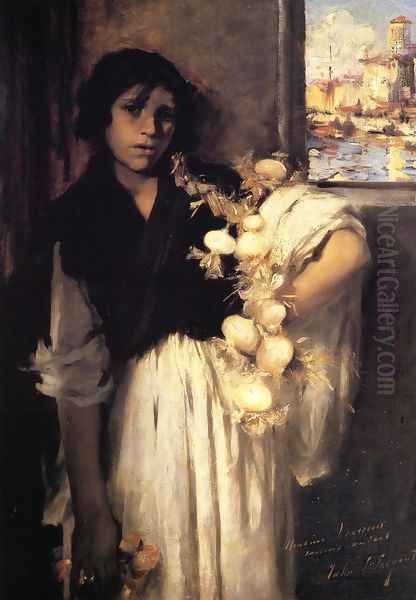 Venetian Onion Seller Oil Painting by John Singer Sargent