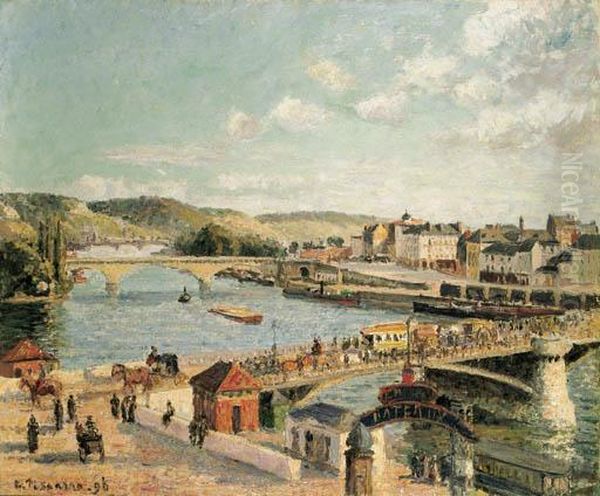 Apres-midi, Soleil, Rouen Oil Painting by Camille Pissarro