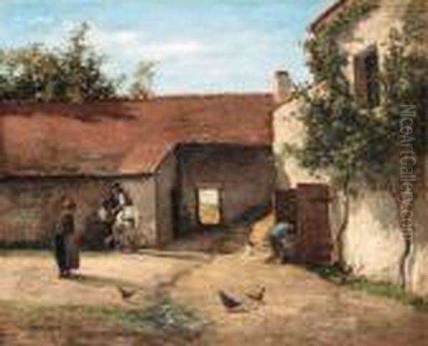 Cour De Ferme by Camille Pissarro