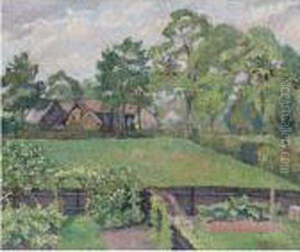 April Shower, Chipperfield Oil Painting by Lucien Pissarro