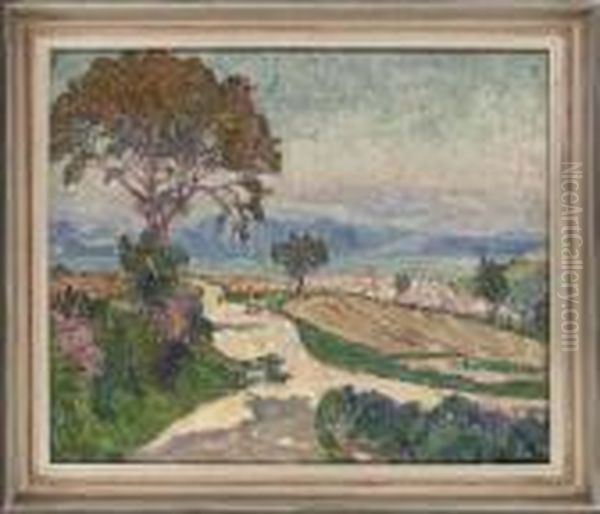 Across The Fields Oil Painting by Lucien Pissarro