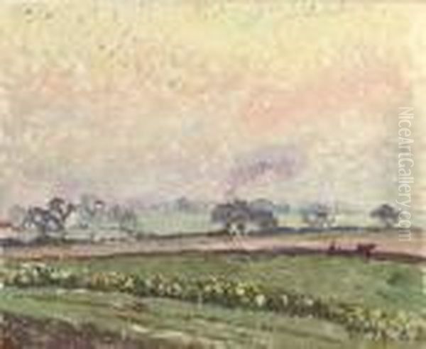 Sketch At Acton Oil Painting by Lucien Pissarro