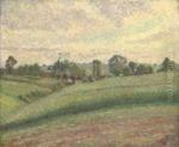 Summer Afternoon, Finchingfield Oil Painting by Lucien Pissarro