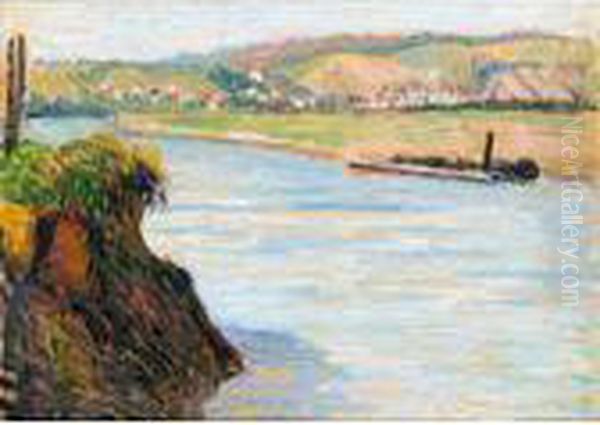 View Of La Frette Oil Painting by Lucien Pissarro