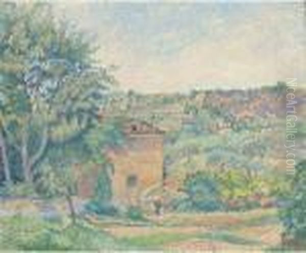 Le Lauron, Cotignac Oil Painting by Lucien Pissarro