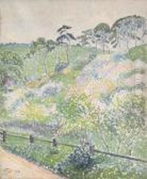 The Orchard, Riversbridge Oil Painting by Lucien Pissarro