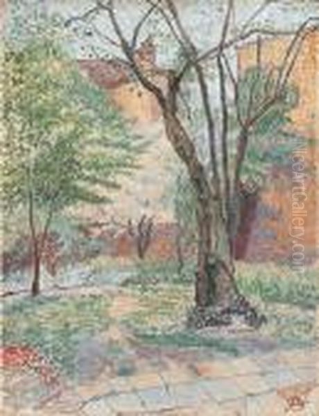 The Nut Tree Oil Painting by Lucien Pissarro