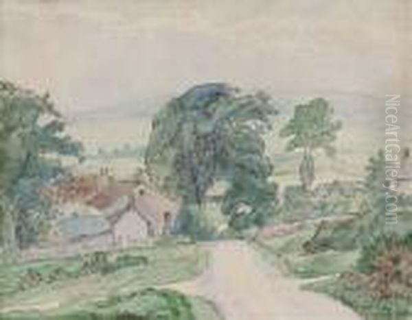 Reynoldston, Pembroke Oil Painting by Lucien Pissarro