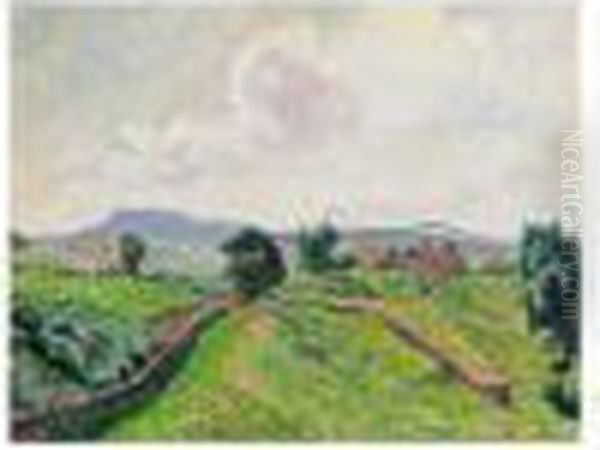 Lane Head Farm, Brough Oil Painting by Lucien Pissarro