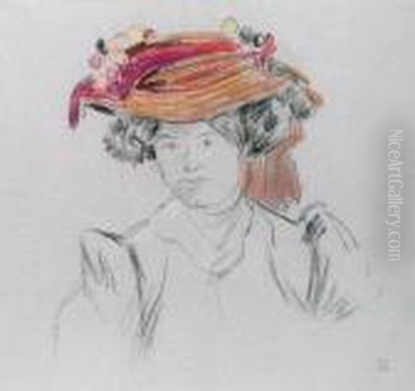 Woman In A Hat by Ludovic Rodo Pissarro